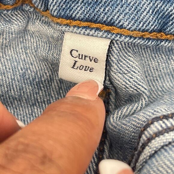 Abercrombie & Fitch 90s Straight High Rise Curve Love Jeans Size 28 Button Fly - Picture 12 of 16